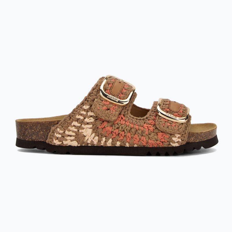 Dámské nazouváky Scholl Noelle Crochet bude/light brown/cognac 2
