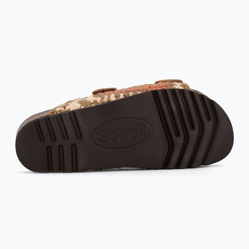 Dámské nazouváky Scholl Noelle Crochet bude/light brown/cognac 4