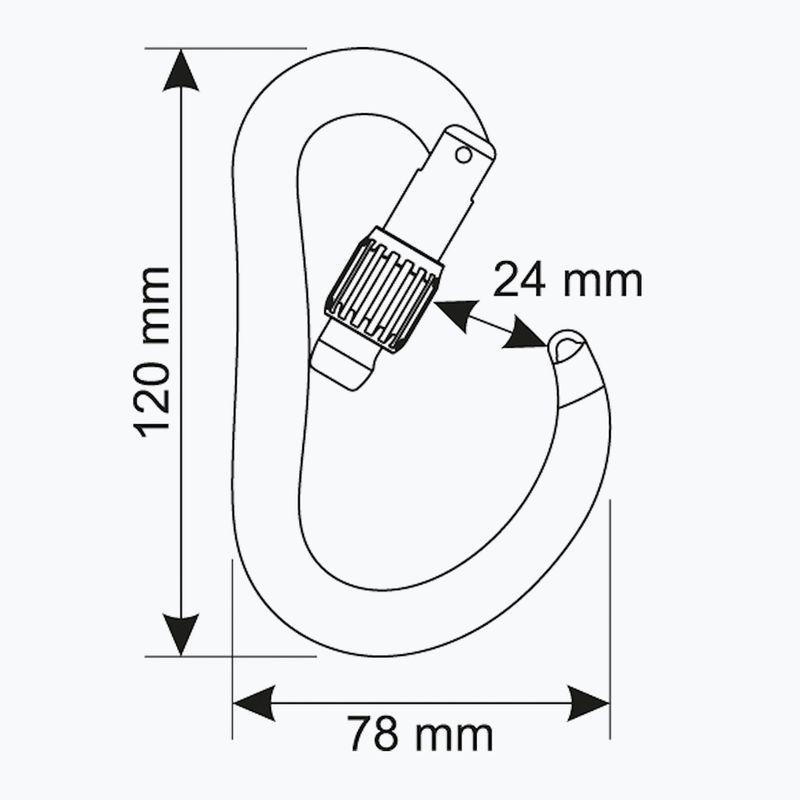 Karabina CAMP Atom Lock gun metal 3