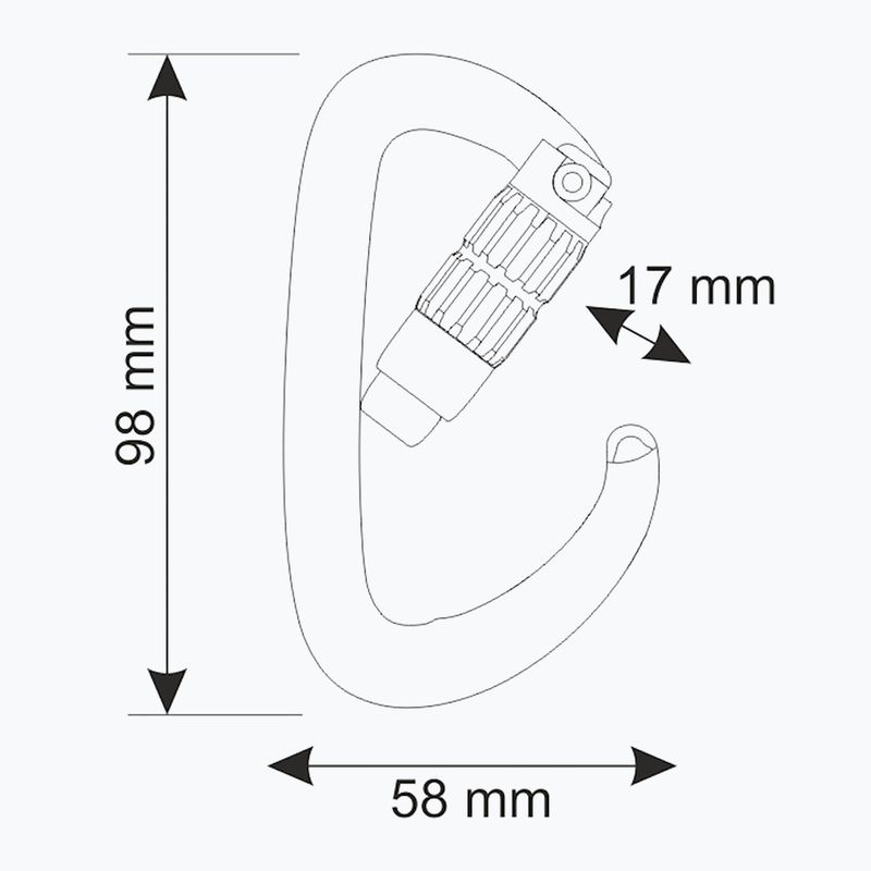 Lezecká karabina CAMP Orbit 2Lock gun metal/orange 4
