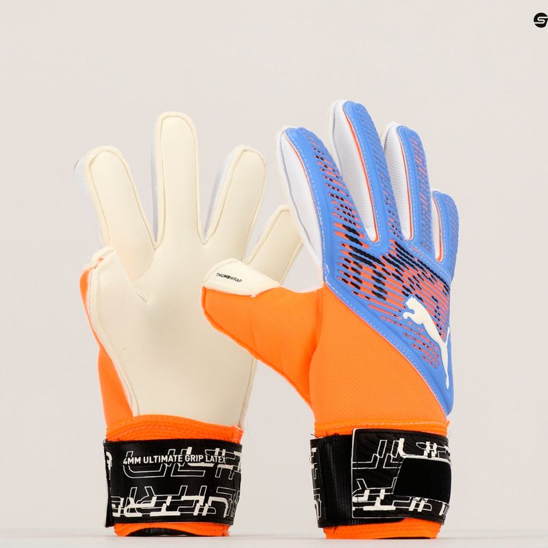 Dětské brankářské rukavice PUMA Ultra Grip 2 RC modro-oranžové 041815 05 7
