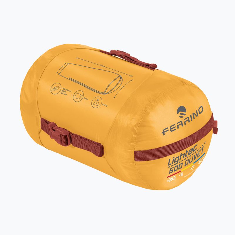 Ferrino Lightech 500 Duvet RDS Down spací pytel žlutý 7