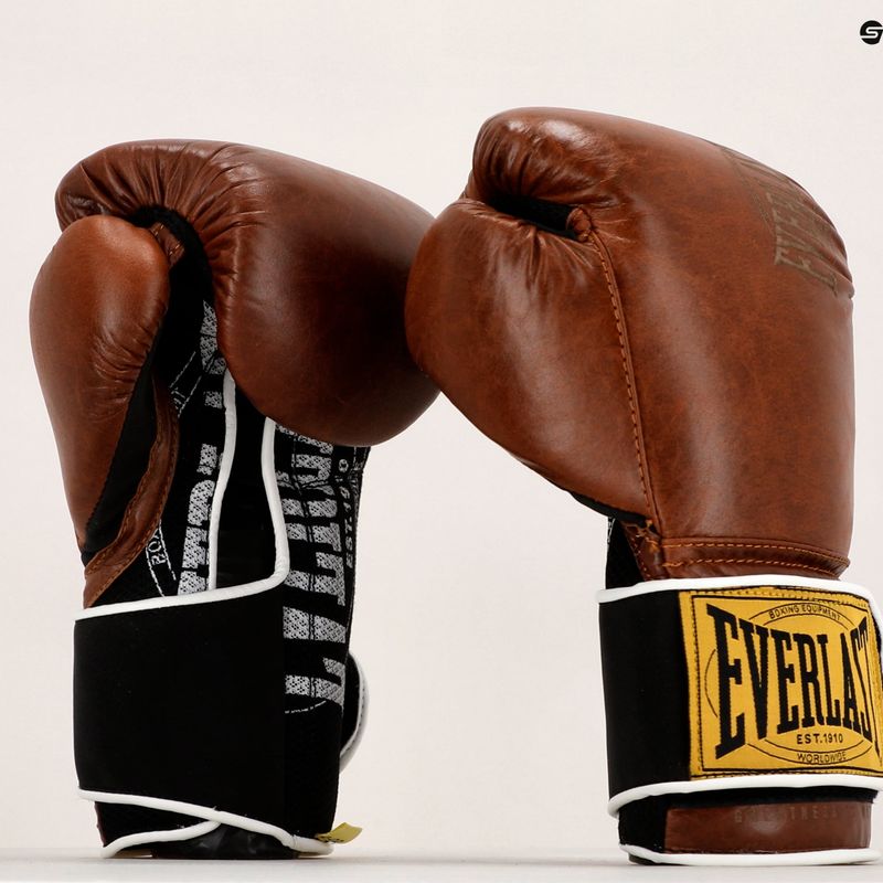 Boxerské rukavice EVERLAST 1910 Classic hnědé EV1910 BROWN-12 oz. 6