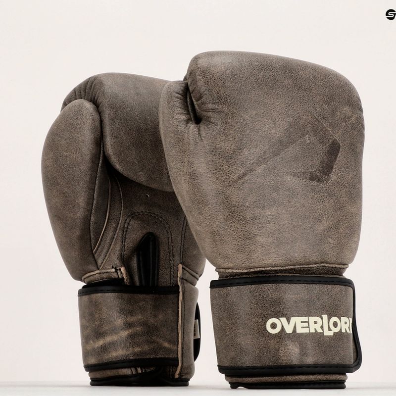 Boxerské rukavice Overlord Old School hnědé 100006-BR/10OZ 7
