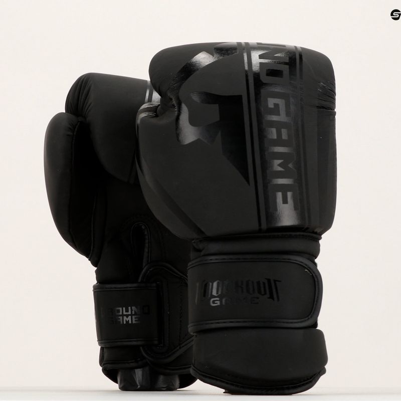 Pánské boxerské rukavice GroundGame Stripe černé 21BOXGLOSTRBL10 9