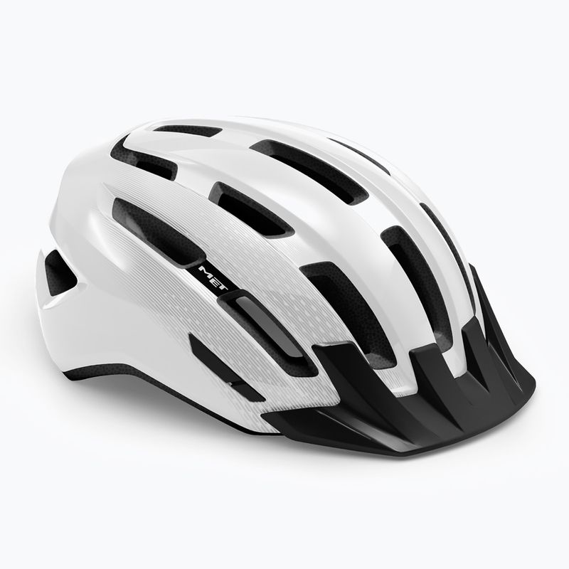 Cyklistická helma MET Downtown white glossy 6