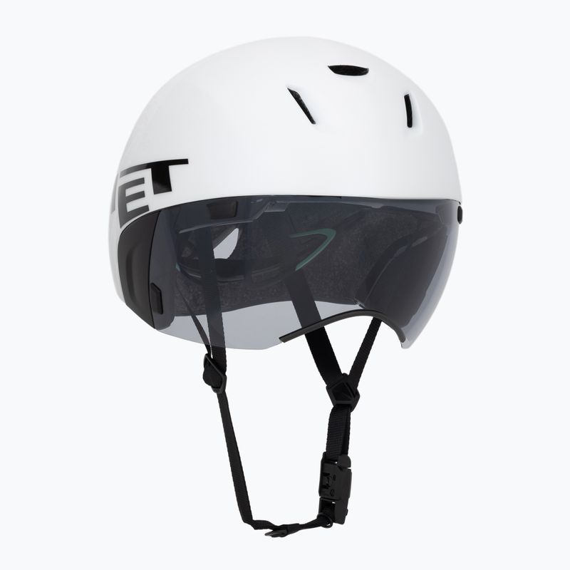 Cyklistická helma MET Codatronica white/silver matte glossy