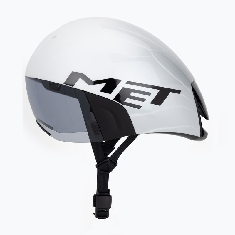 Cyklistická helma MET Codatronica white/silver matte glossy 3