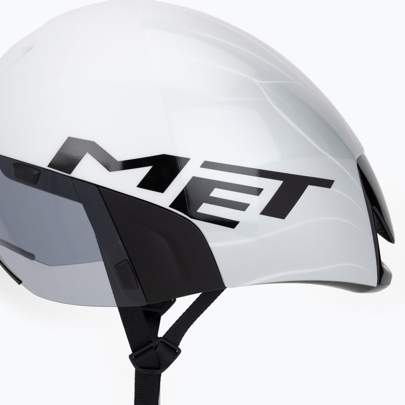 Cyklistická helma MET Codatronica white/silver matte glossy 7