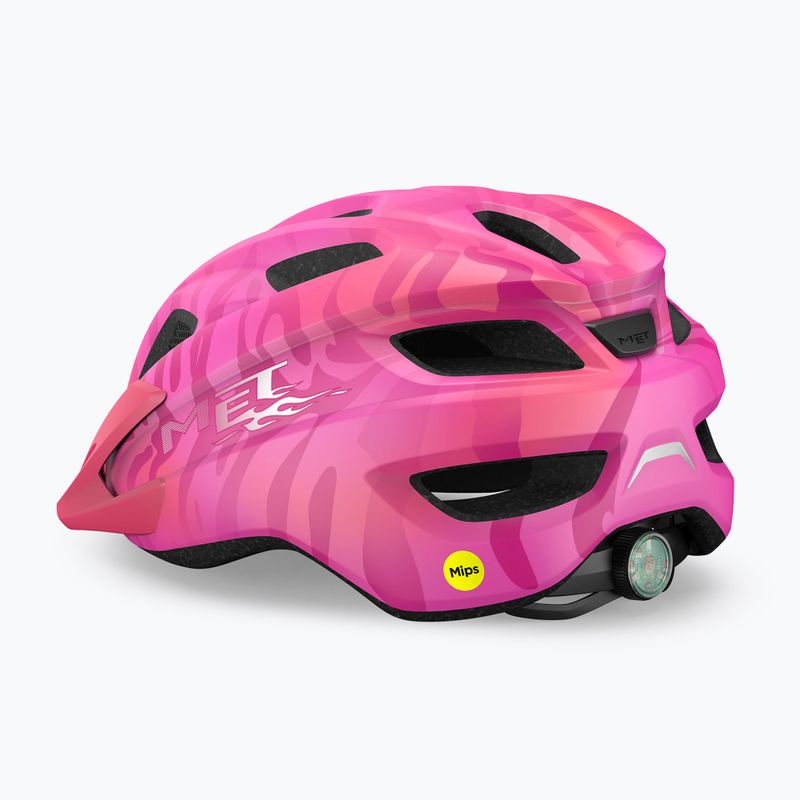 Dětská cyklistická helma MET Crackerjack Mips pink matt 2