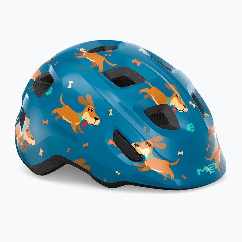Dětská cyklistická helma  MET Hooray blue teckel glossy 6