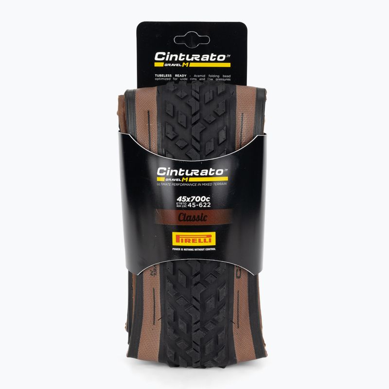 Cyklistický plášť Pirelli Cinturato Gravel Mixed TLR Classic 700 x 40C black/brown 2