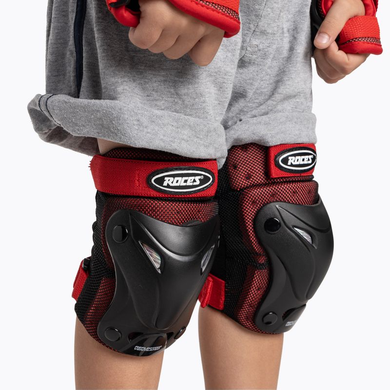 Roces Ventilated 3 Pack dětské chrániče 002 černá/červená 301352 7