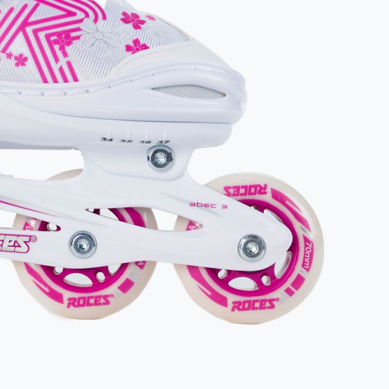 Dětské kolečkové brusle Roces Jokey 3.0 Girl white/pink 6