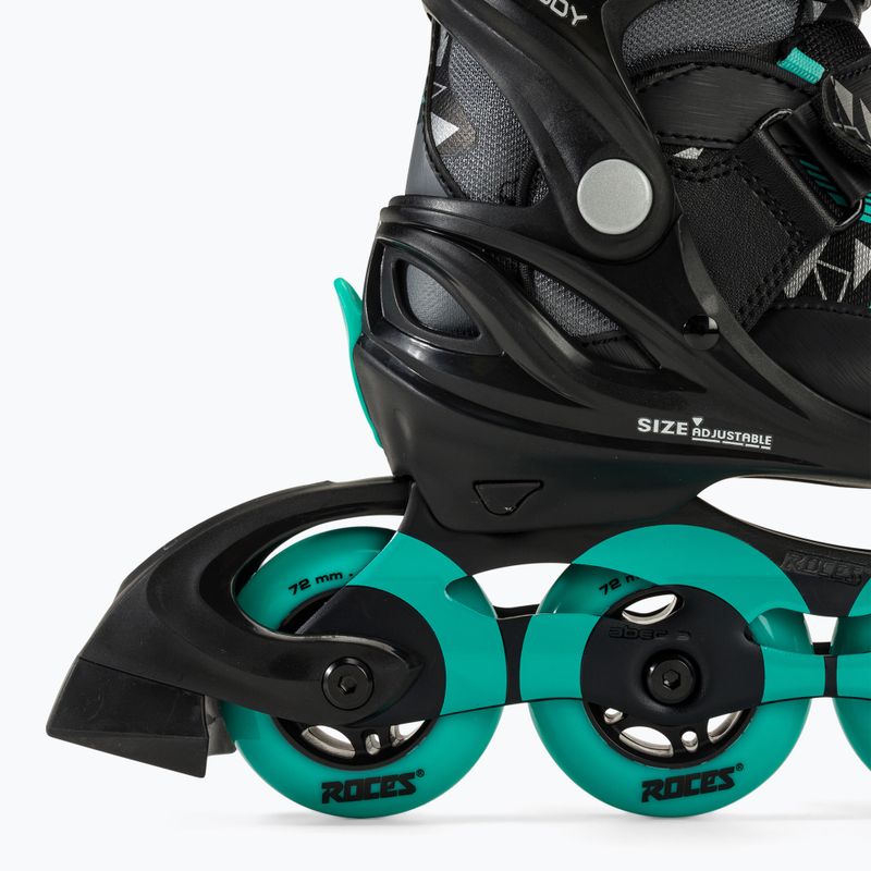 Dětské kolečkové brusle Roces Moody Girl TIF black/aqua 8