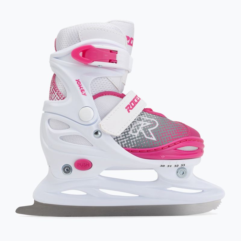 Dětské lední brusle Roces Jokey Ice X white/pink 2