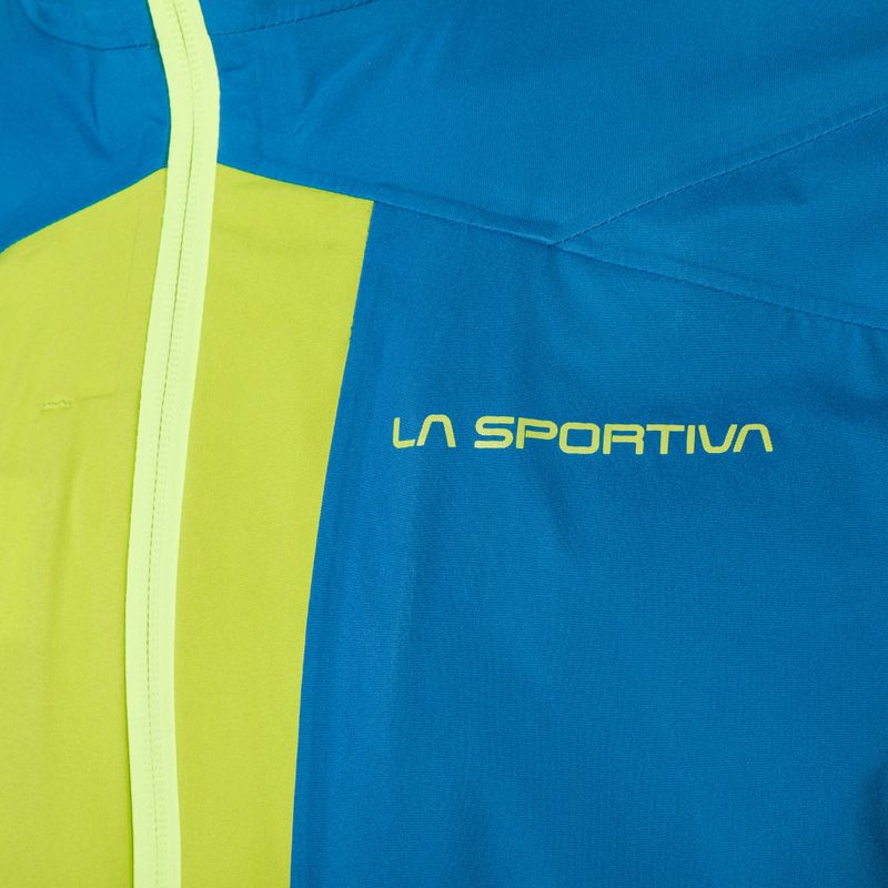 Pánská membránová bunda do deště La Sportiva Crizzle EVO Shell lime punch/electric blue 3