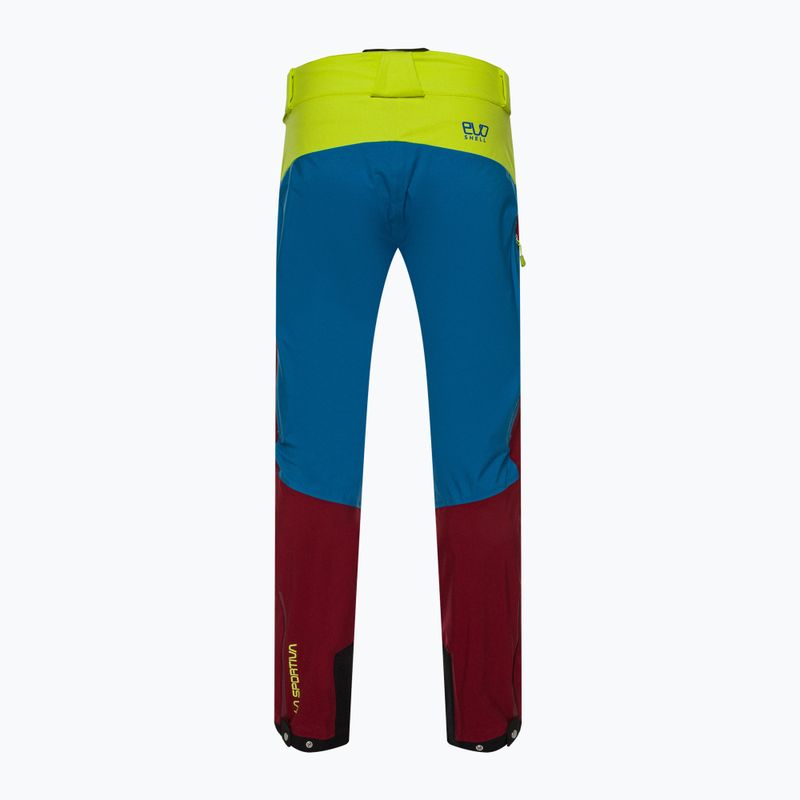 Pánské turistické kalhoty La Sportiva Crizzle EVO Shell sangria/electric blue s membránou 2