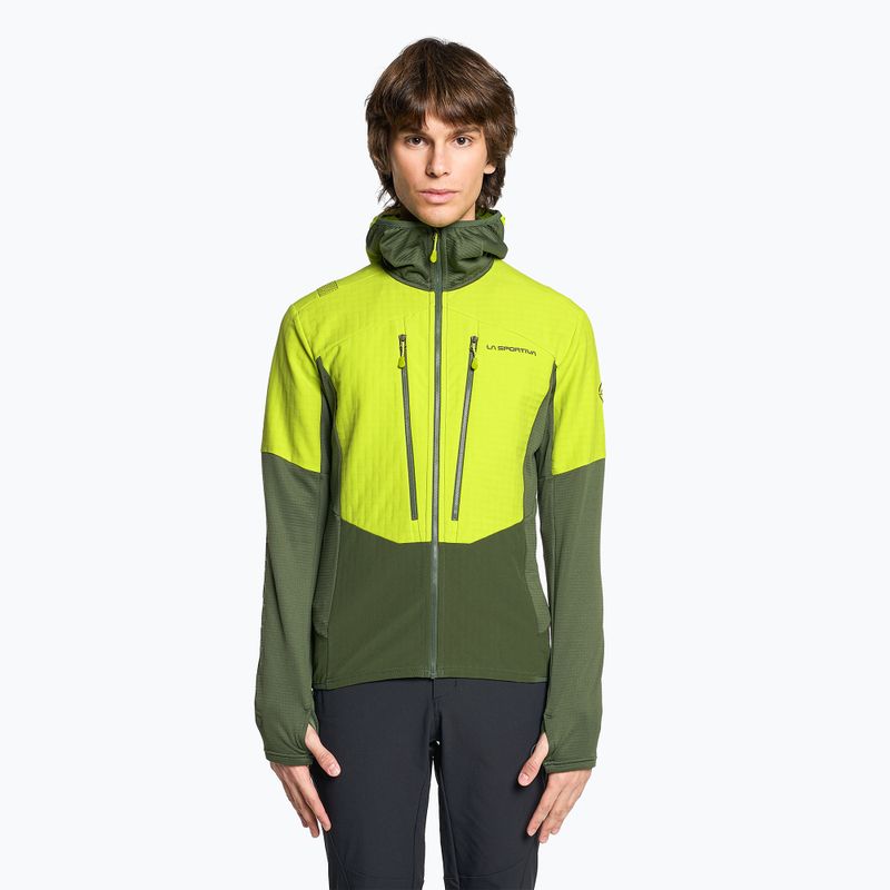 Pánská trekingová mikina La Sportiva Session Tech Hoody forest/lime punch