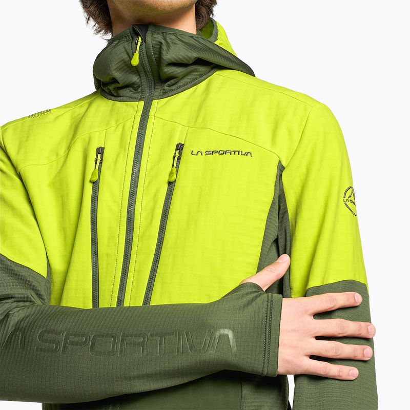 Pánská trekingová mikina La Sportiva Session Tech Hoody forest/lime punch 3