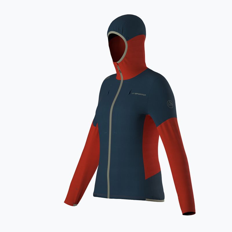 Dámská trekingová mikina La Sportiva Session Tech Hoody storm blue/cherry tomato 5