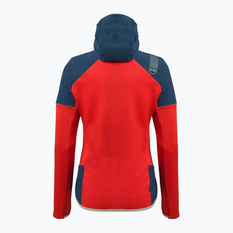 Dámská trekingová mikina La Sportiva Session Tech Hoody storm blue/cherry tomato 2