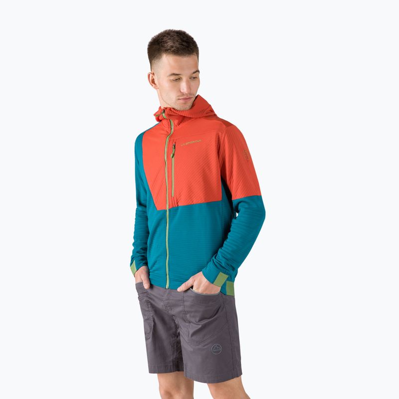 Pánská treková mikina La Sportiva Mood Hoody modro-oranžová N71623313