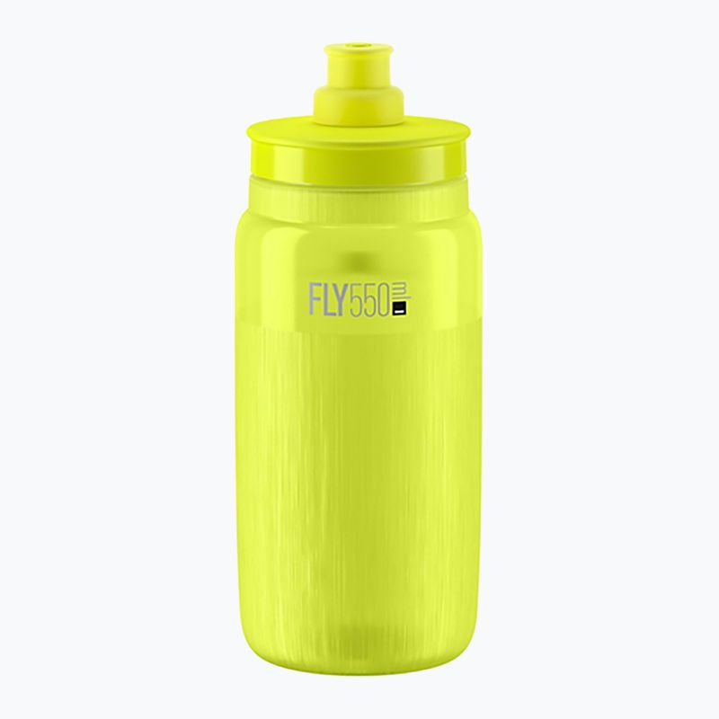 Cyklistická láhev Elite FLY Tex 550 ml yellow fluo/grey logo