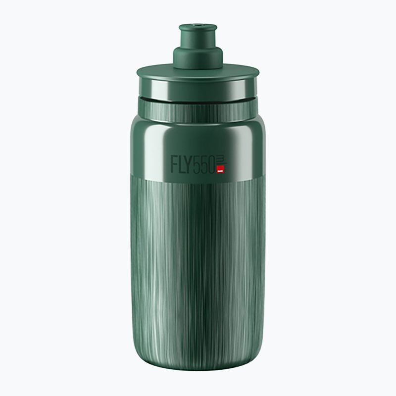 Cyklistická láhev Elite FLY Tex 550 ml dark green/grey logo