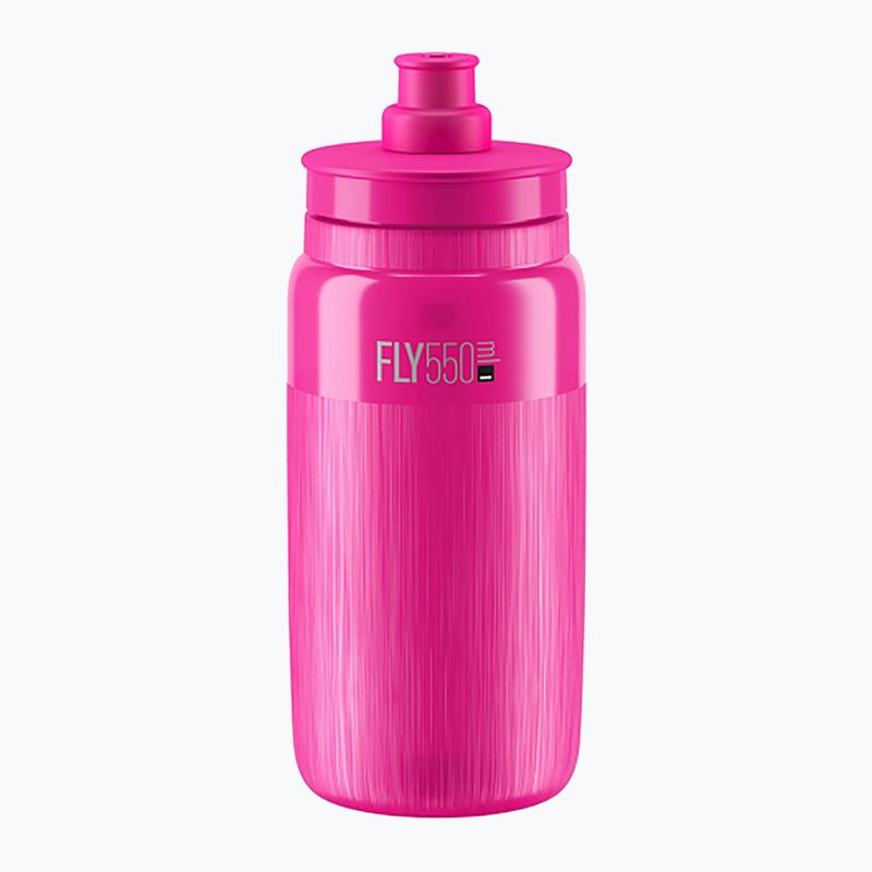 Cyklistická láhev Elite FLY Tex 550 ml clear/pink fluo