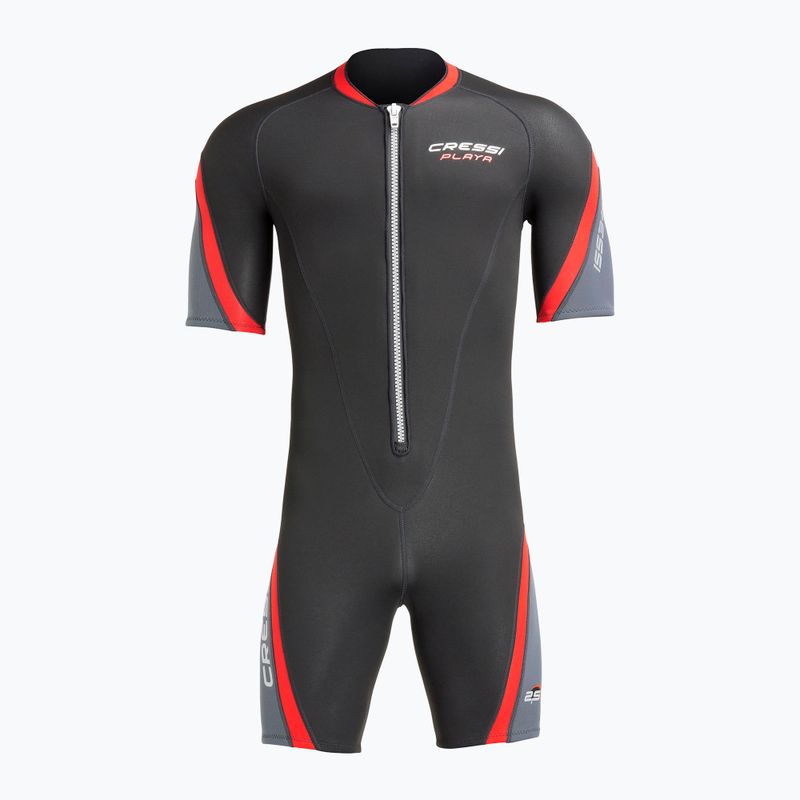 Pánská plavecká neoprenová kombinéza Cressi Playa Shorty 2.5 mm black/red