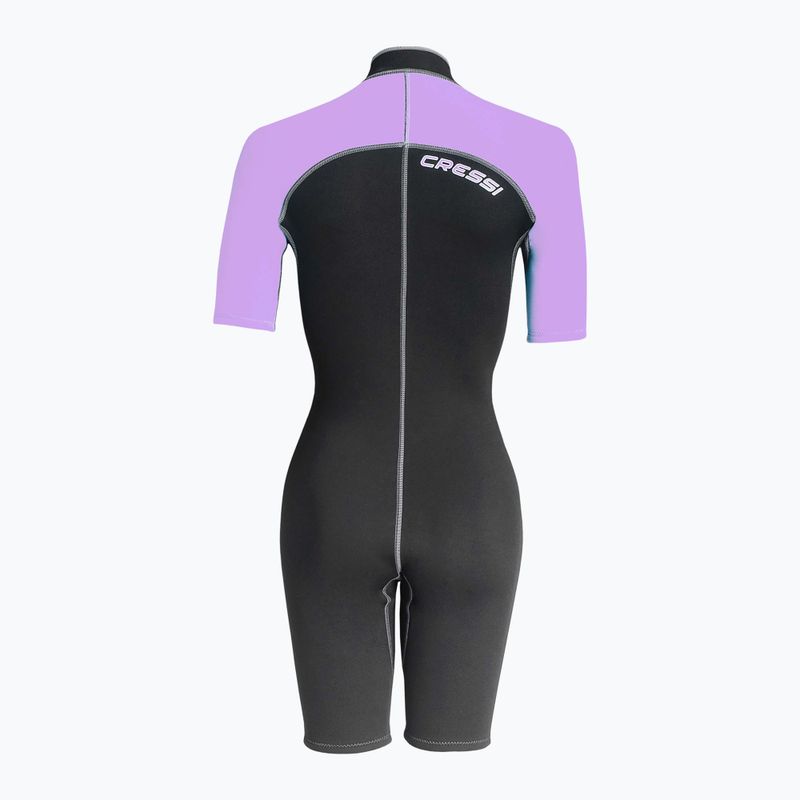 Dámský neopren Cressi Lido Shorty 2 mm black/lilac 2