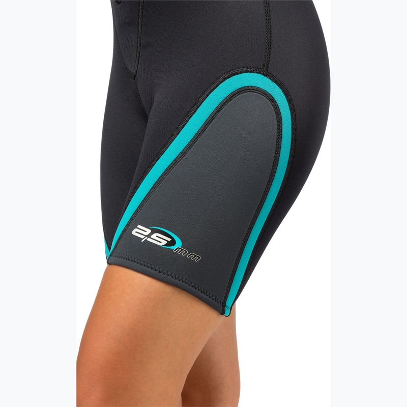 Dámský plavecký neopren Cressi Playa Shorty 2.5 mm black/aquamarine 4