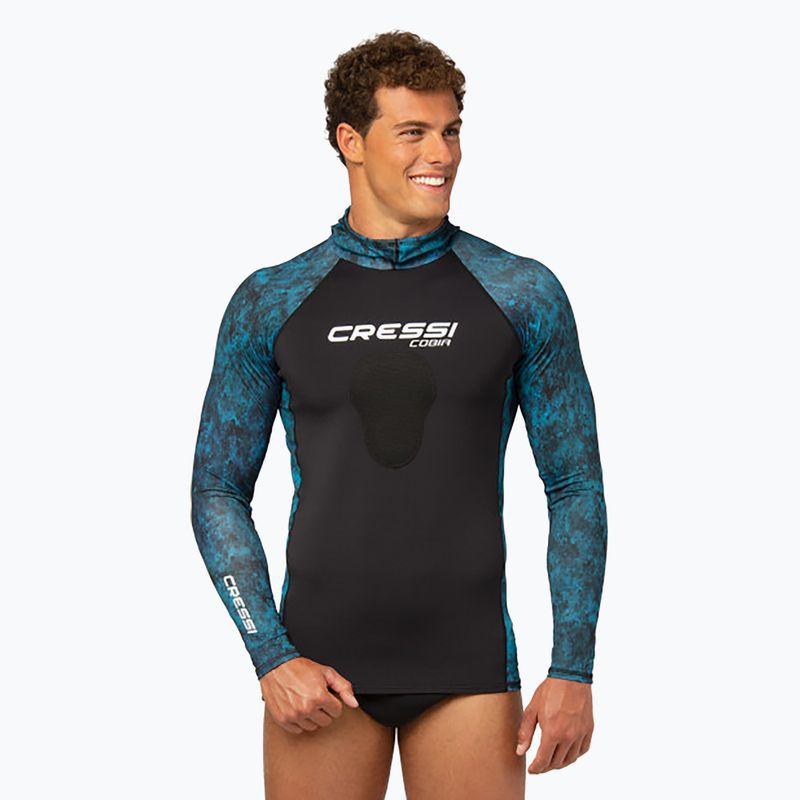 Pánské plavecké tričko Longsleeve Cressi Cobia Hunter camo blue