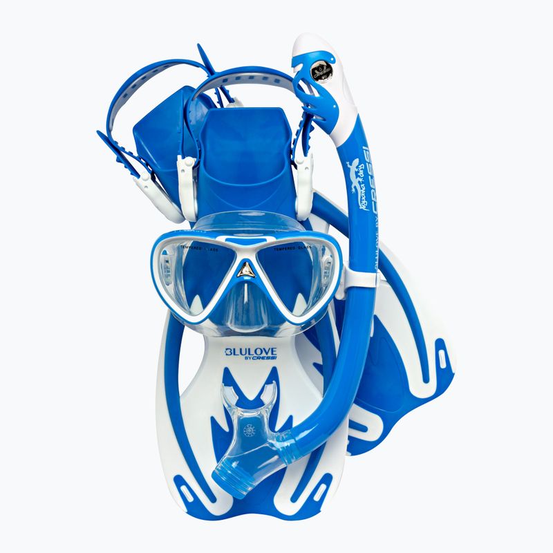 Dětská potápěčská souprava Cressi Rocks Jr Set blue/white