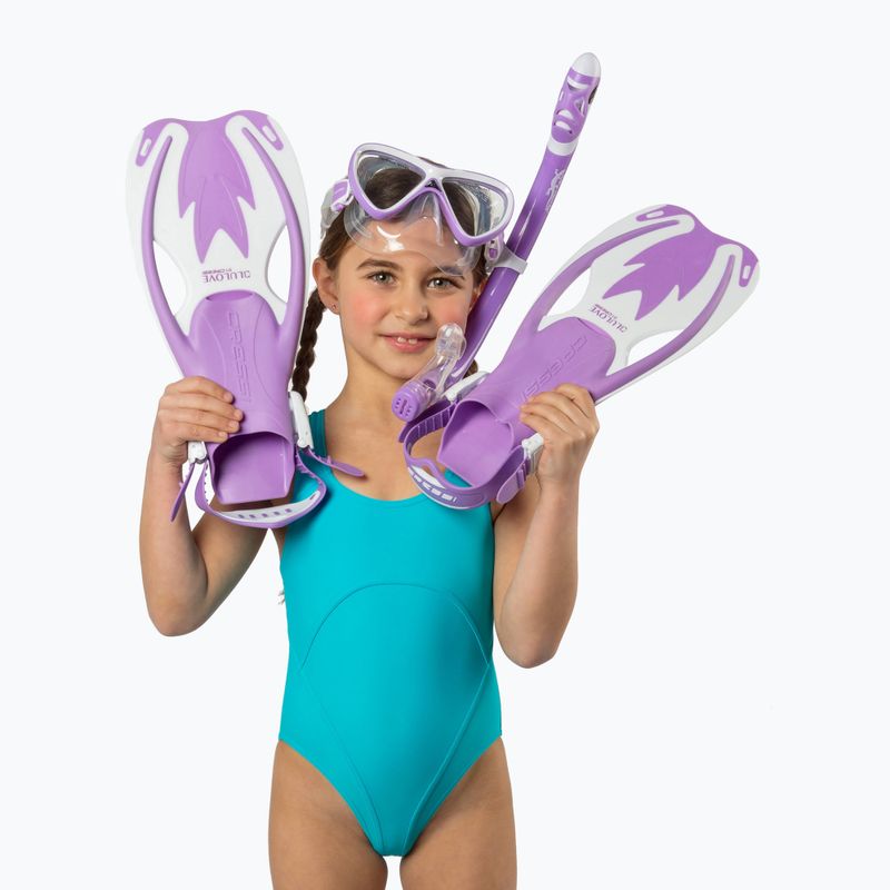 Dětská potápěčská souprava Cressi Rocks Jr Dive lilac/white 6