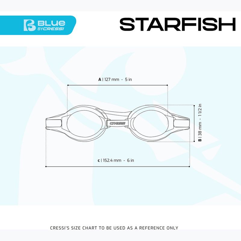 Dětské plavecké brýle Cressi Starfish red/azure 8