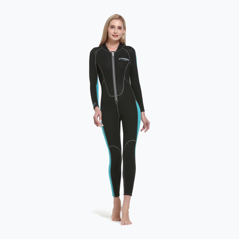 Dámský neopren Cressi Lido Monopiece 2 mm black/aquamarine 5