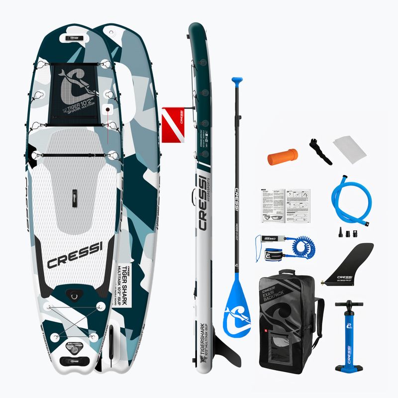SUP deska Cressi Tiger Shark Multitask iSUP 10'2" šedá NA041025