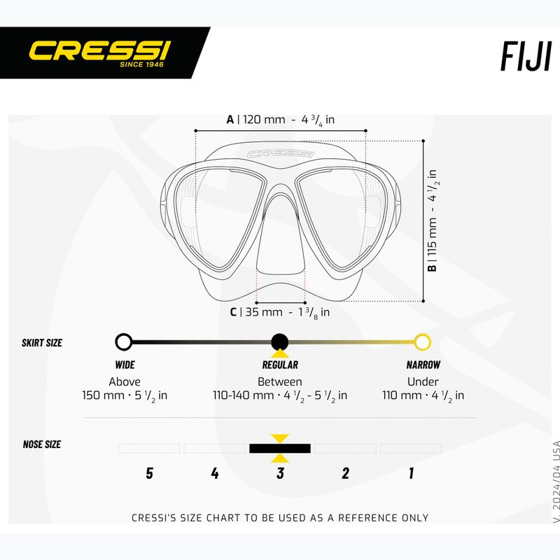 Potápěčská maska Cressi Fiji black/blue 6