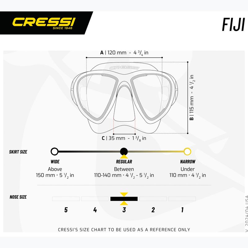 Potápěčská maska Cressi Fiji black/black 6