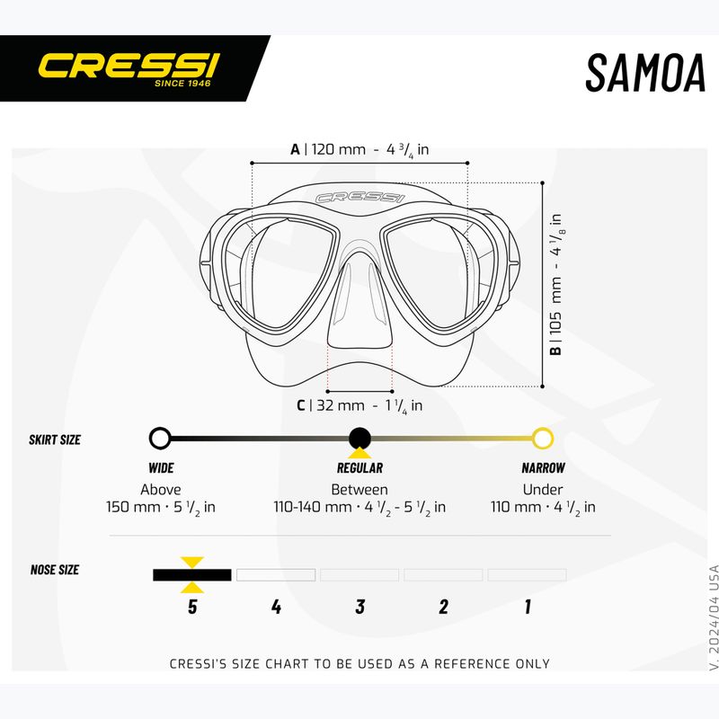 Potápěčská maska Cressi Samoa clear/aquamarine 6