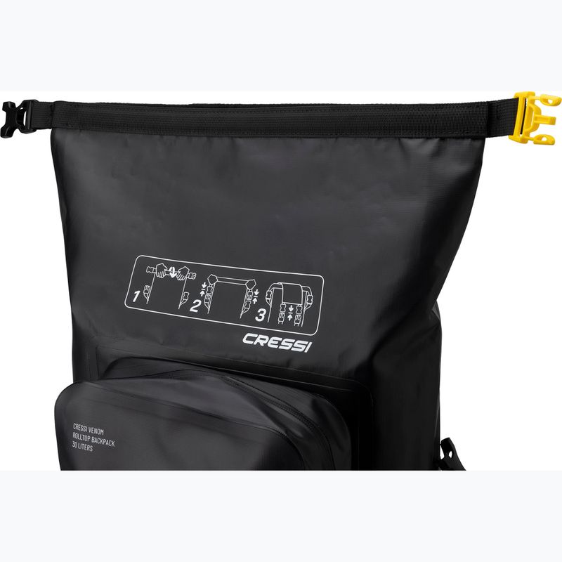 Batoh Cressi Venom Dry Backpack 30 l black/yellow 6