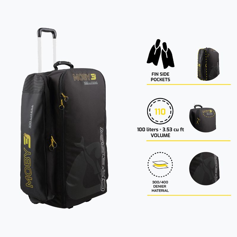 Cestovní taška Cressi Moby 3 100 l black/yellow 7