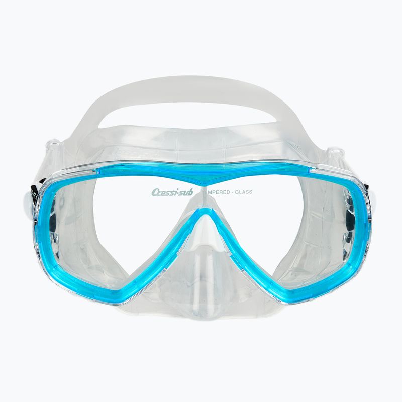 Potápěčská souprava Cressi Estrella + Seal Dry clear/aquamarine 4