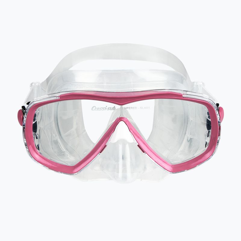 Potápěčská sada Cressi Estrella + Seal Dry clear/pink 4