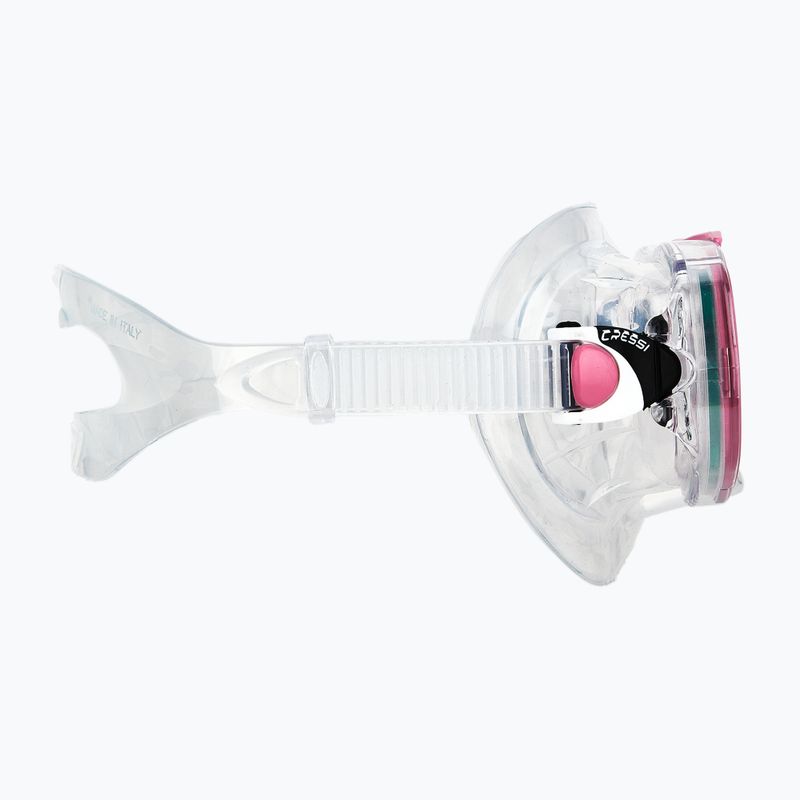 Potápěčská sada Cressi Estrella + Seal Dry clear/pink 5