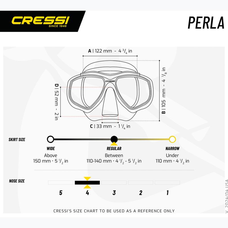 Potápěčská maska Cressi Perla black/blue 5