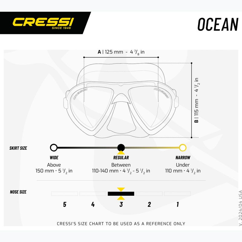 Potápěčská maska Cressi Ocean black/blue 5