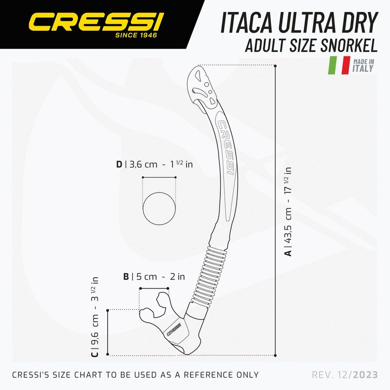 Šnorchl Cressi Itaca Ultra Dry clear/aquamarine 5